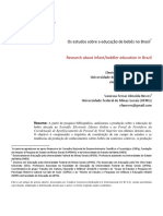 Os Estudos Sobre A Educação de Bebês No Brasil