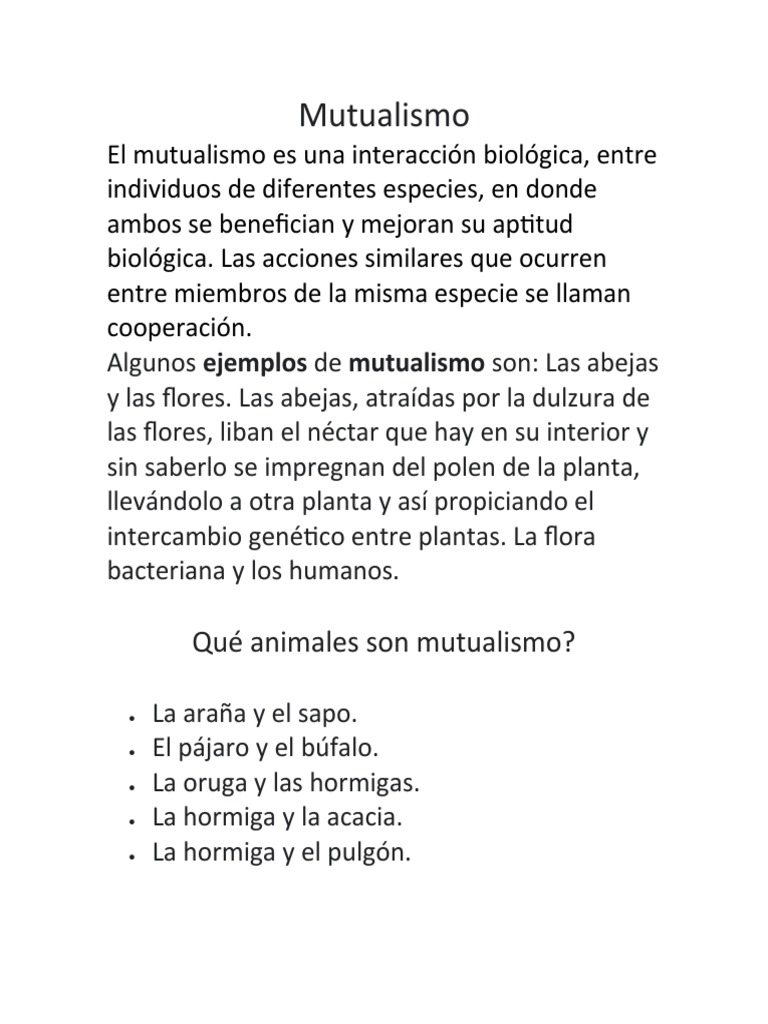 Mutualismo | PDF
