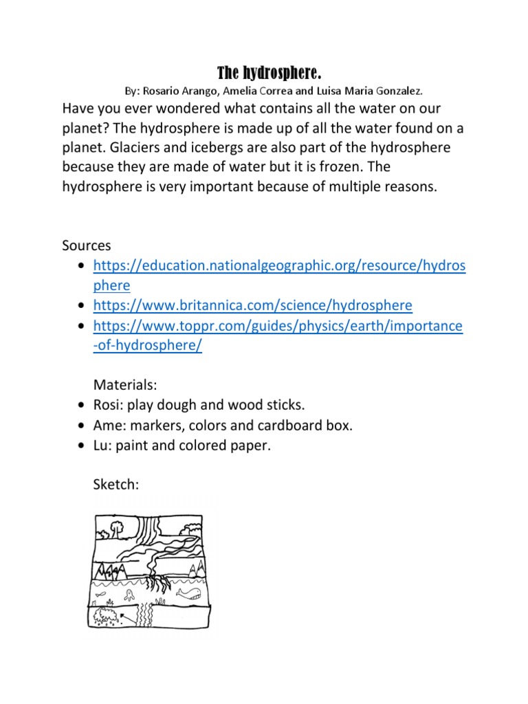 Hydrosphere Model Project Overview | PDF
