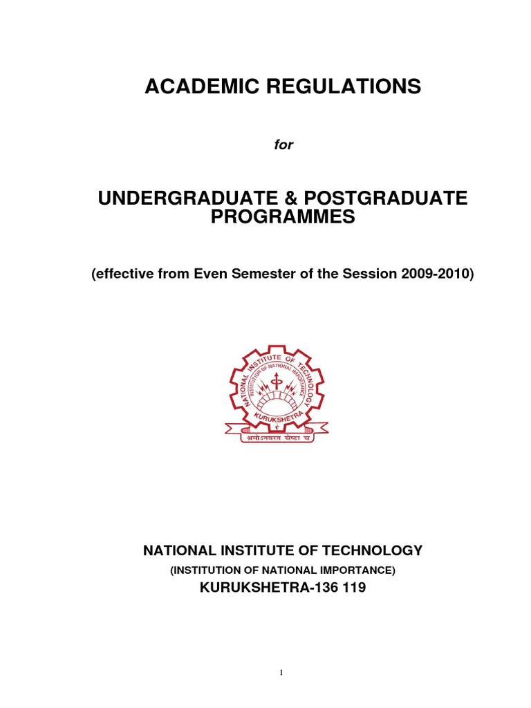 B.Tech Academic Regulations Overview | PDF | Thesis | University And ...