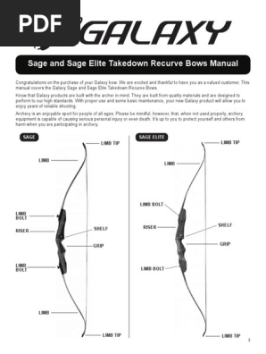 Samick Sage/ galaxy sage recurve bow