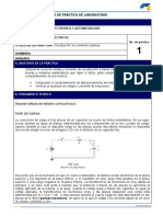 Guía de Práctica de Laboratorio: TÍTULO DE LA PRÁCTICA: Circuitos RC en Corriente Continua Nombres: Horario