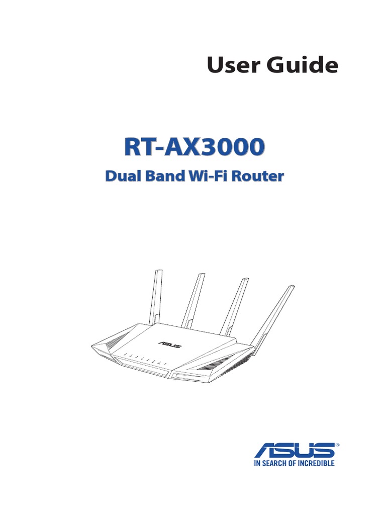 Asus RTAX3000 Router User Manual PDF Wireless Lan