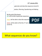 Generating and Describing Number Sequences