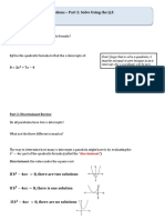 1.5 Solving Quadratic Equations - Part 2: Solve Using The Q.F