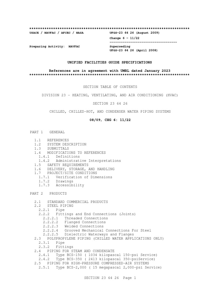 Chilled Water Piping Systems Guide | PDF | Pipe (Fluid Conveyance) | Valve
