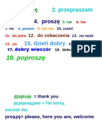 Dziękuję: 4. Proszę