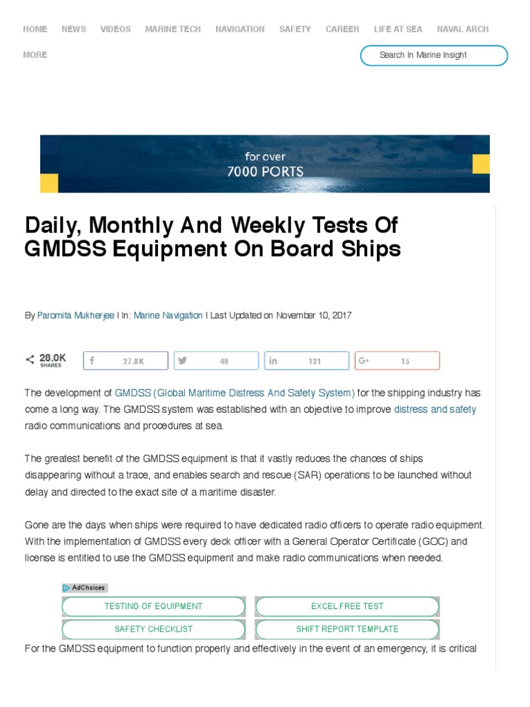 Gmdss Test Pdf Telecommunications Engineering Electronics