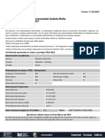 Certificado Simulador Universidad Andrés Bello Proceso de Admisión 2021