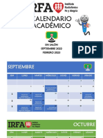 Calendario Académico Oct 22 - Feb 23