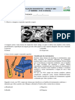 Diagnóstico Inicial - Artes - 8º Ano - 2022