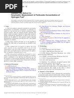 Gravimetric Measurement of Particulate Concentration of Hydrogen Fuel