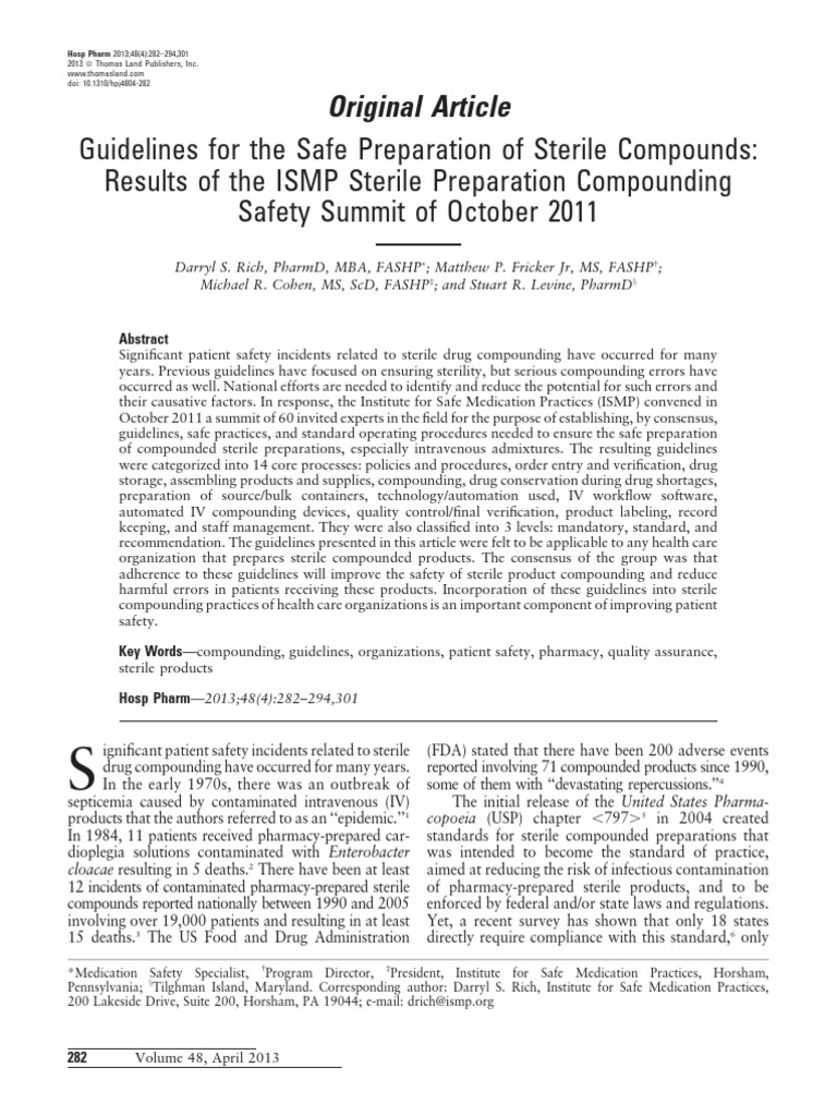 Which BSC Is Appropriate for Sterile Compounding-Pharmacy Safety Guidelines