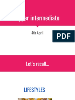 Upper Intermediate: 4th April