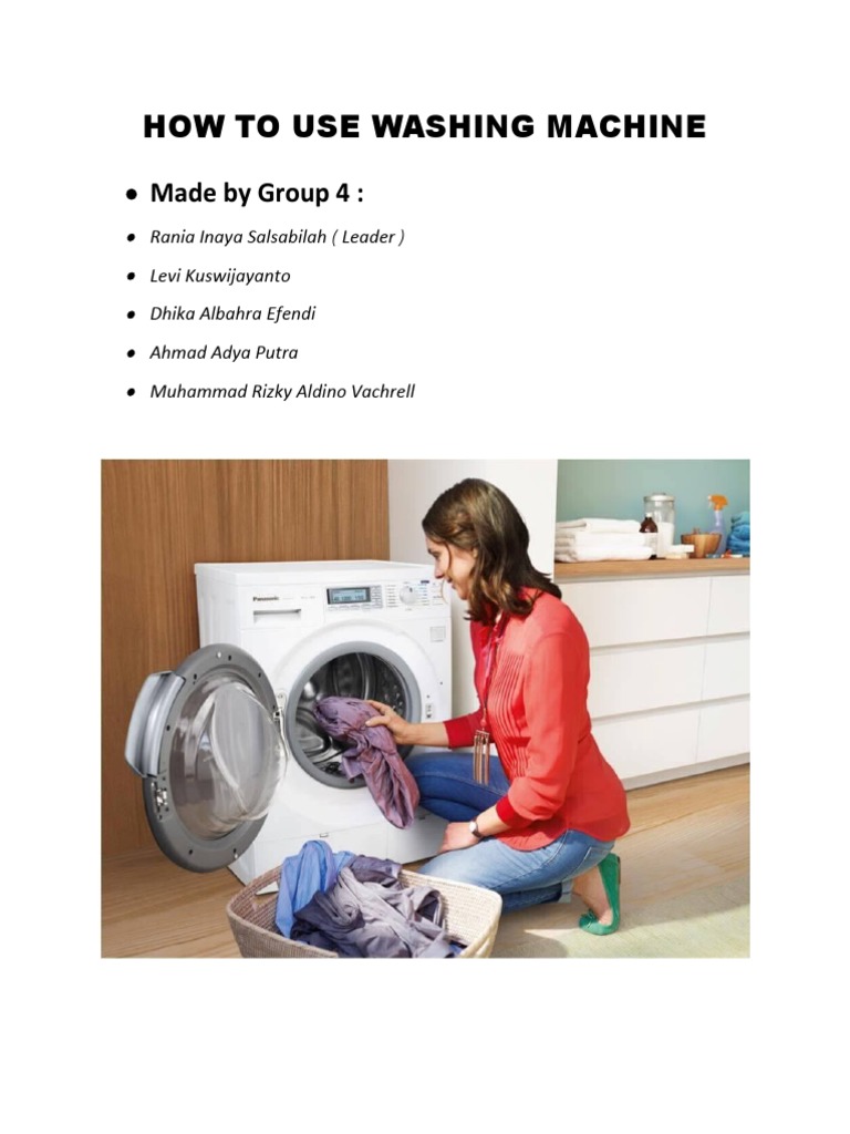 How to Use a Washing Machine Guide | PDF