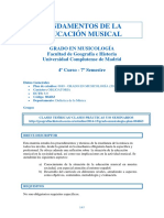 Guía Docente. Fundamentos de La Educación Musical