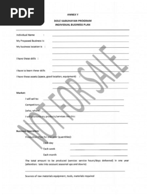 Business Action Plan Individual