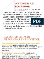 Selección de Un Proveedor