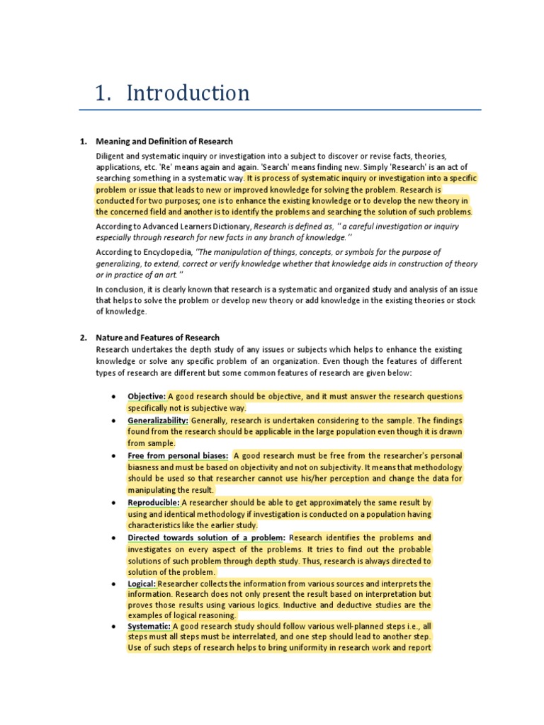Meaning And Definition Of Research Pdf