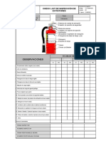 Observaciones: Check List de Inspección de Extintores