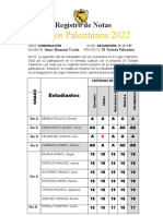 Logros Palerminos 2022: Registro de Notas