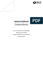 Apunte Académico: Procesos Mineros