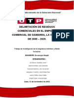 Delimitación de Residuos Comerciales en El Emporio Comercial de Gamarra, La Victoria DE 2008 - 2020