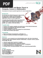 Bachelor Thesis and Master Thesis in Computer Science or Mathematics