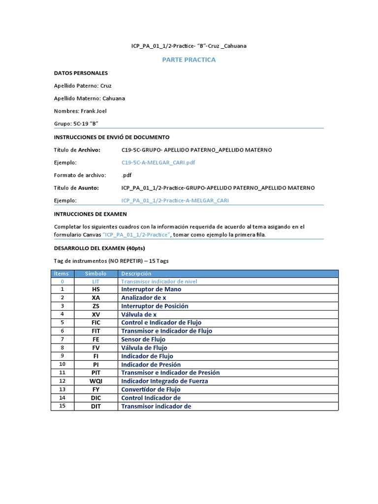 Instrumentación y Tags de Equipos LIT | PDF