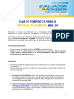 Guía de Requisitos para El GEN. 24: Proceso de Admisión