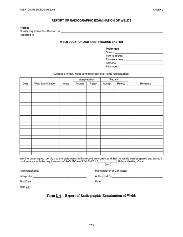 Radiographic Examination of Welds Report | PDF | Technology & Engineering