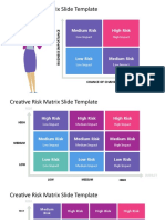 Creative Risk Matrix Slide Template: Medium Risk High Risk