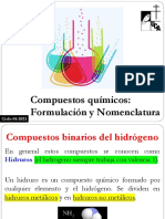 Compuestos Quimicos. Formulación y Nomenclatura. Parte II