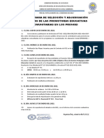 Cronograma de Selección Y Adjudicaciòn de Plazas de Las Promotoras Educativas Comunitarias en Los Pronoei
