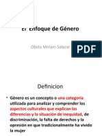 El Enfoque de Género: Obsta Miriam Salazar