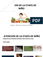 Atencion de La Etapa de Niño: Obsta. Miriam Salazar Robles