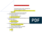 Cuestionario de Leyes y Reglamentos de Transito