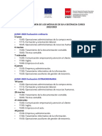 Fechas Convocatoria Junio 2023