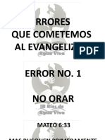 Errores Que Cometemos Al Evangelizar