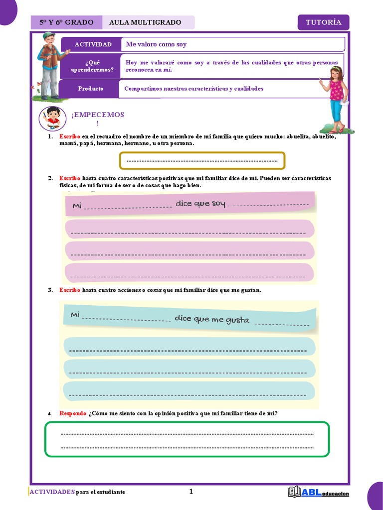 Actividades de Autoevaluación para Estudiantes | PDF | Relaciones ...