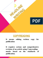 Copyreading and Headlinewriting Pa