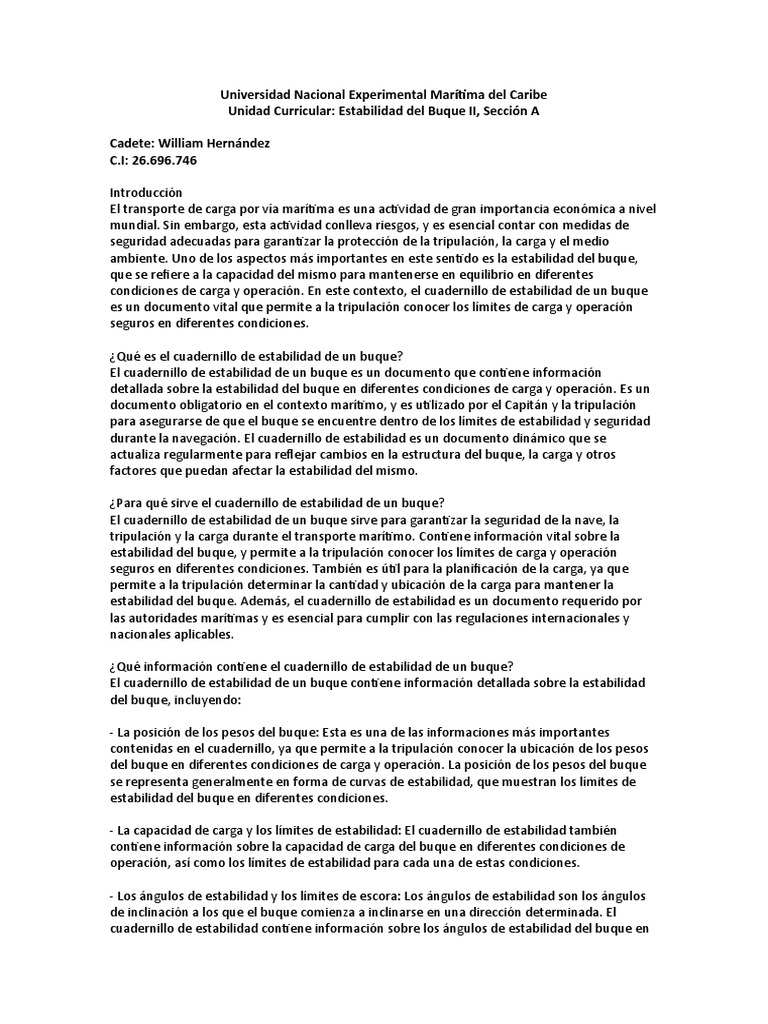 Cuadernillo Estabilidad | PDF