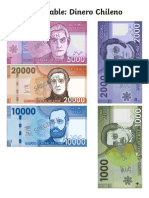  Recortable Billetes y Monedas Chilenos 