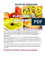 Recetario de Platos Típicos de Arequipa