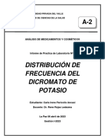 Distribución de Frecuencias de Dicromato de Potasio