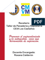 Recetario Taller de Repostería