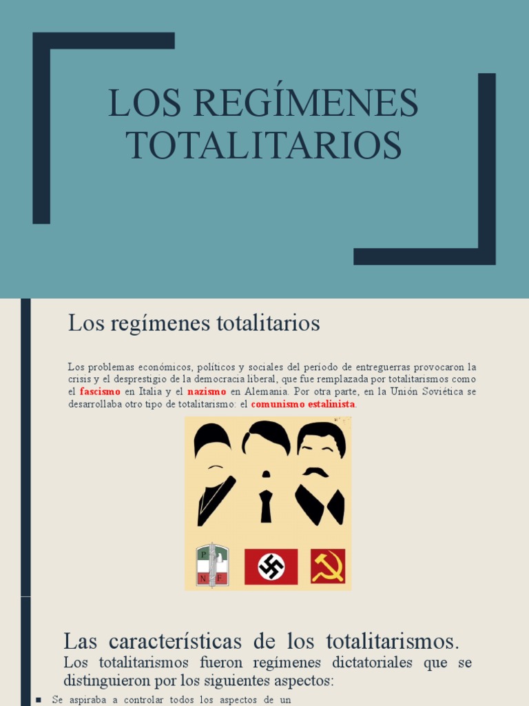 Los Regímenes Totalitarios | PDF | nazismo | Fascismo