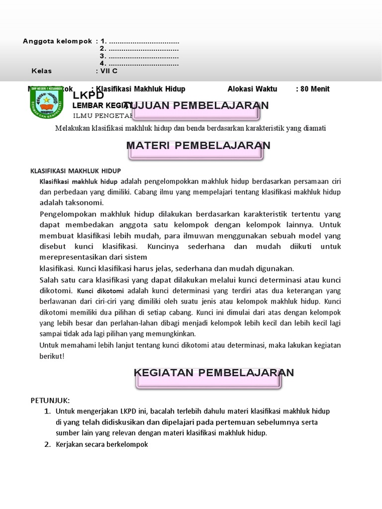 LKPD 5-2 (7c) | PDF