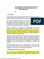 AS PRINCIPAIS TENDÊNCIAS PEDAGÓGICAS NA PRÁTICA ESCOLAR BRASILEIRA E SEUS PRESSUPOSTOS DE APRENDIZAGEM