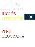 Historia Universal: Inglés